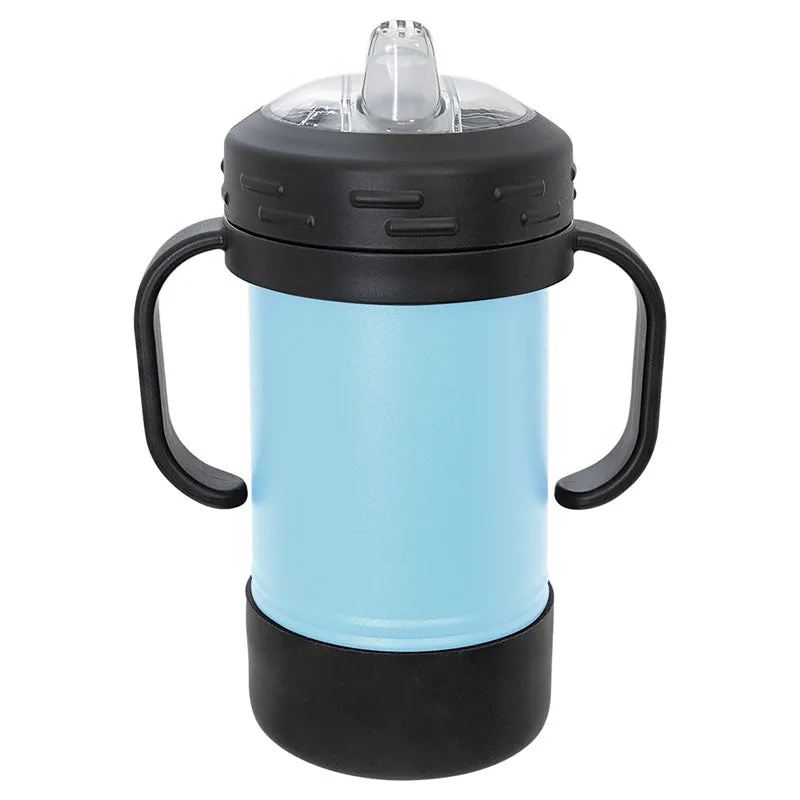 10 oz Stainless Steel Insulated Training Sippy Cup Tumblers with Removable Handles