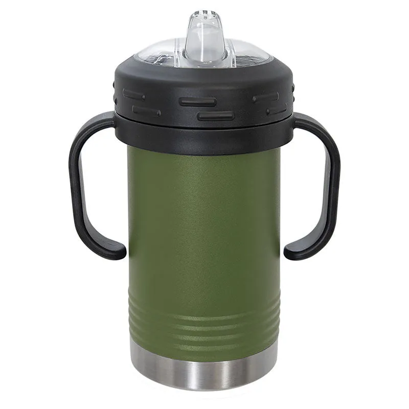 10 oz Stainless Steel Insulated Training Sippy Cup Tumblers with Removable Handles