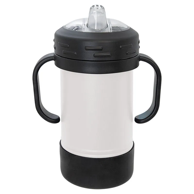 10 oz Stainless Steel Insulated Training Sippy Cup Tumblers with Removable Handles