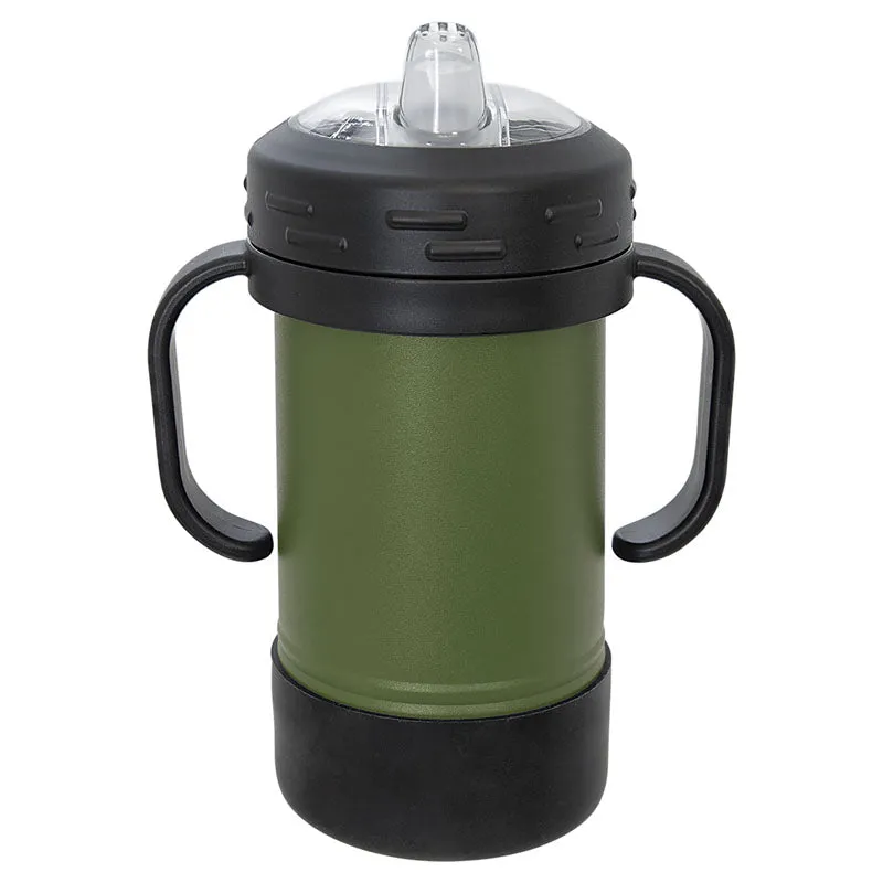 10 oz Stainless Steel Insulated Training Sippy Cup Tumblers with Removable Handles