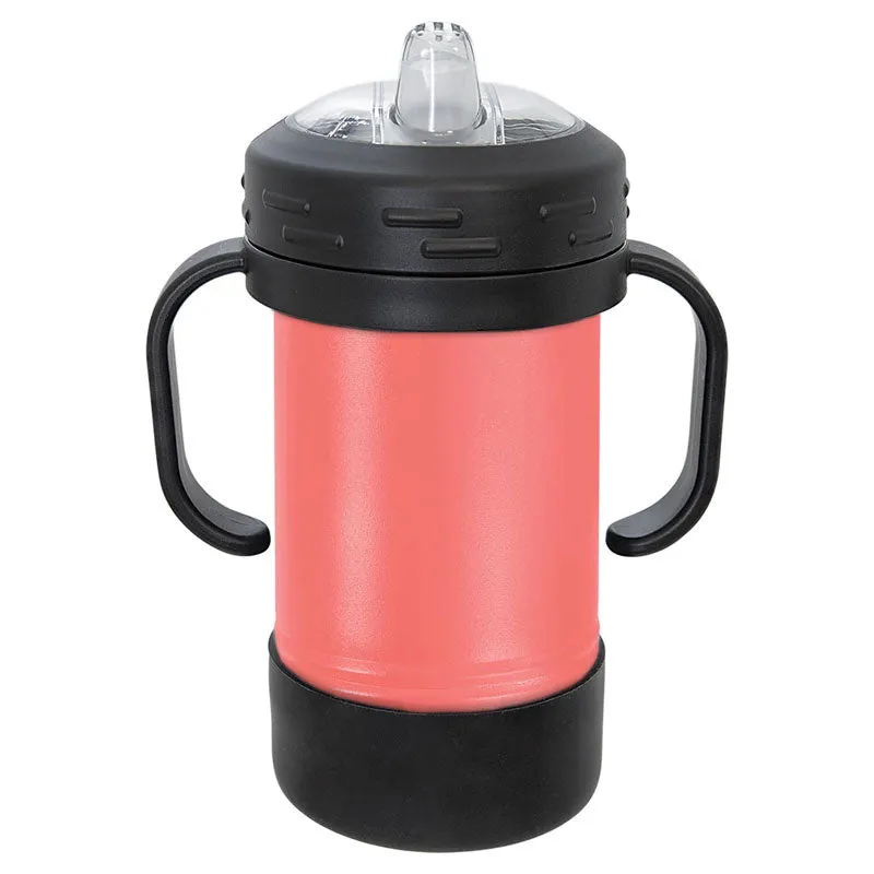 10 oz Stainless Steel Insulated Training Sippy Cup Tumblers with Removable Handles