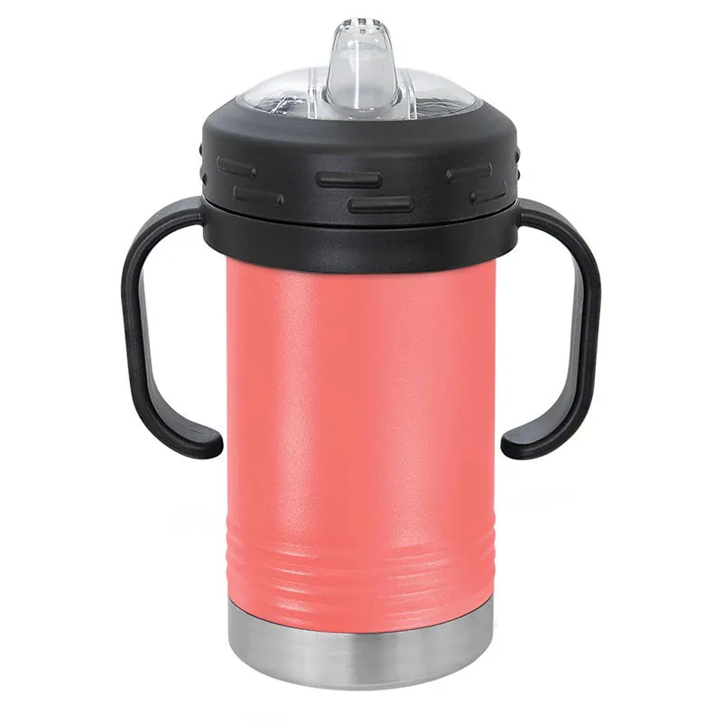 10 oz Stainless Steel Insulated Training Sippy Cup Tumblers with Removable Handles