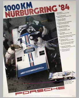 1984 - 1000 Km of Nurburgring Porsche Factory Victory Poster