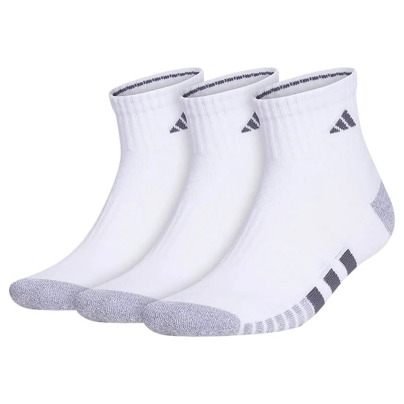 Adidas Men Cushioned Quarter Tennis Athletic Socks 3 Pack