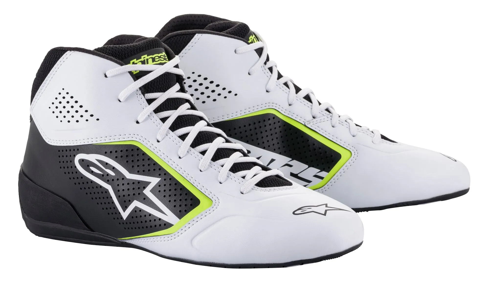 ALPINESTARS 2711521_215_11 Karting shoes TECH-1 K START V2, white/black/yellow fluo, Size 44