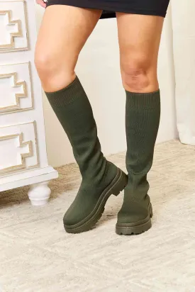 *APP EXCLUSIVE* Knee High Platform Sock Boots