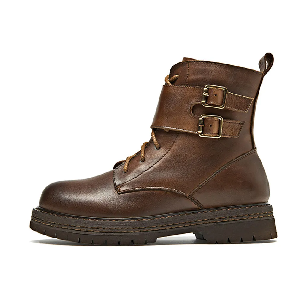 Autumn Winter Casual Leather Martin Boots | Gift Shoes