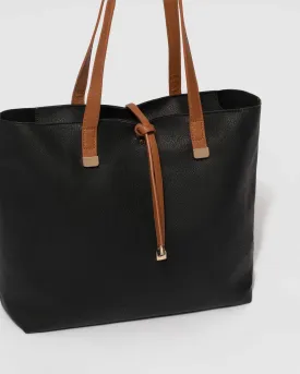 Black and Tan Joanne Knot Tote Bag