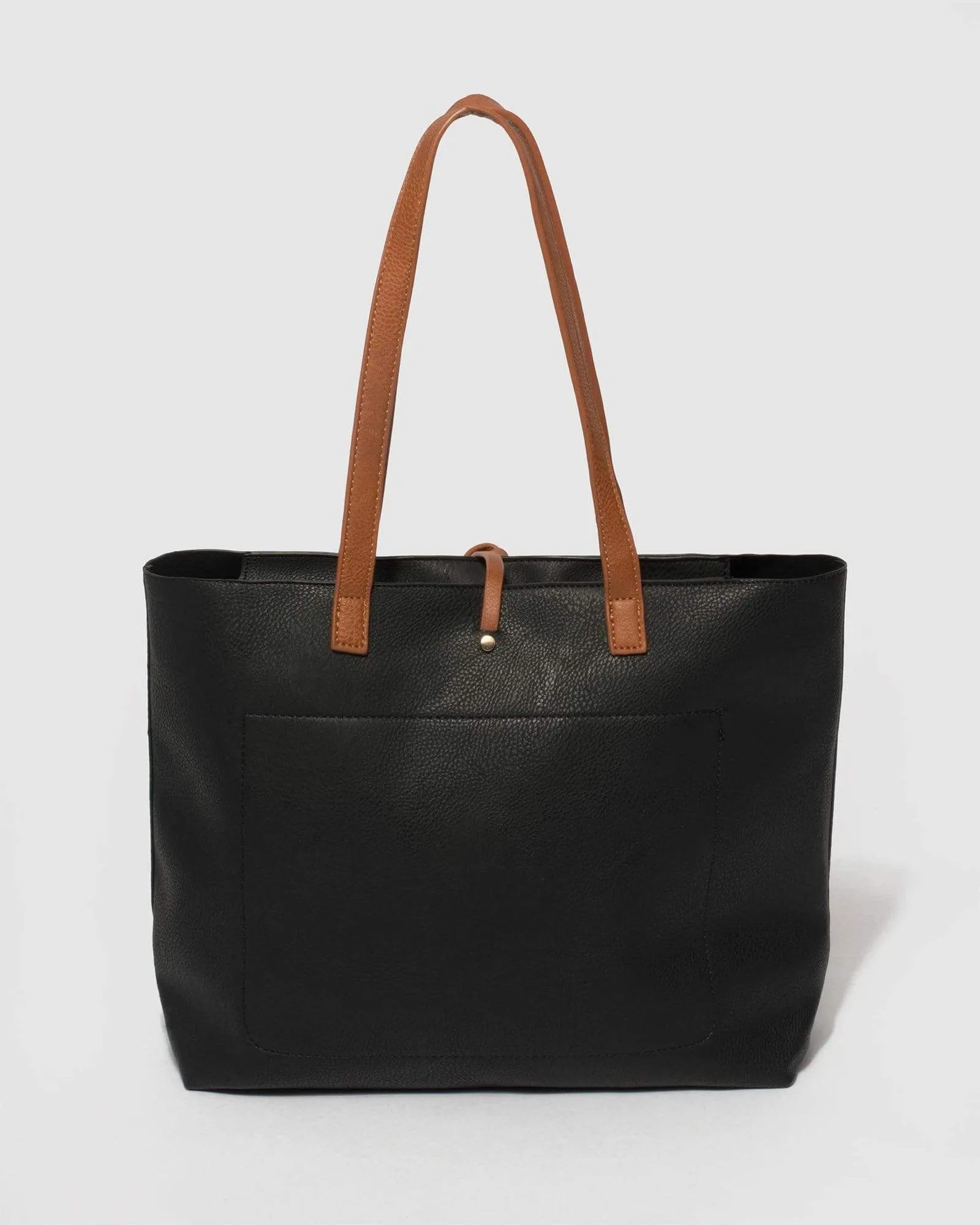 Black and Tan Joanne Knot Tote Bag