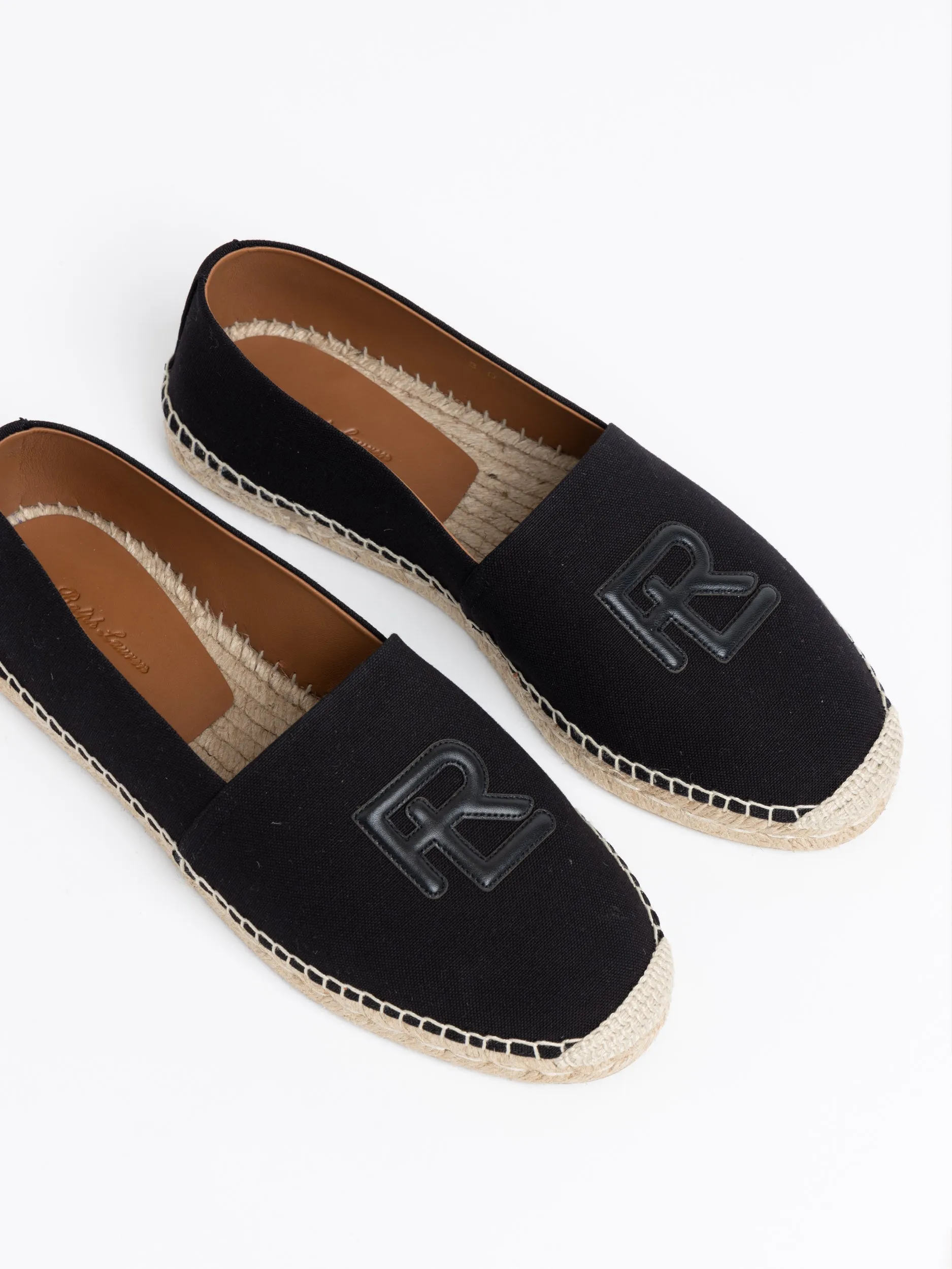 Black Bowsworth Canvas Espadrille with RL Logo