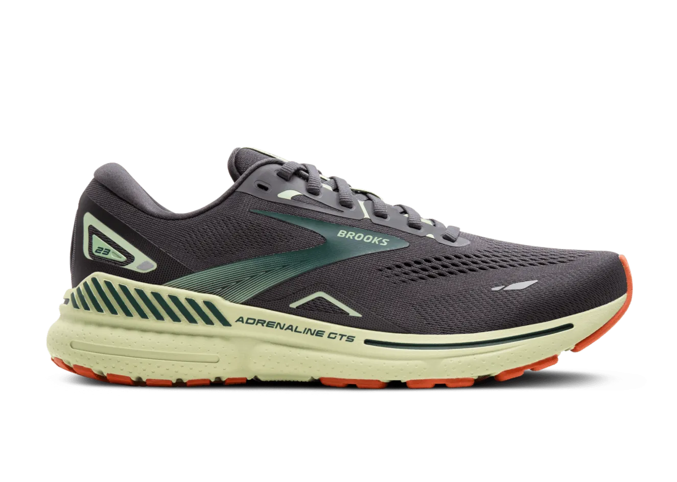 Brooks Adrenaline GTS 23 (D Width) - Ebony/Smoke Green/Clay (Mens)