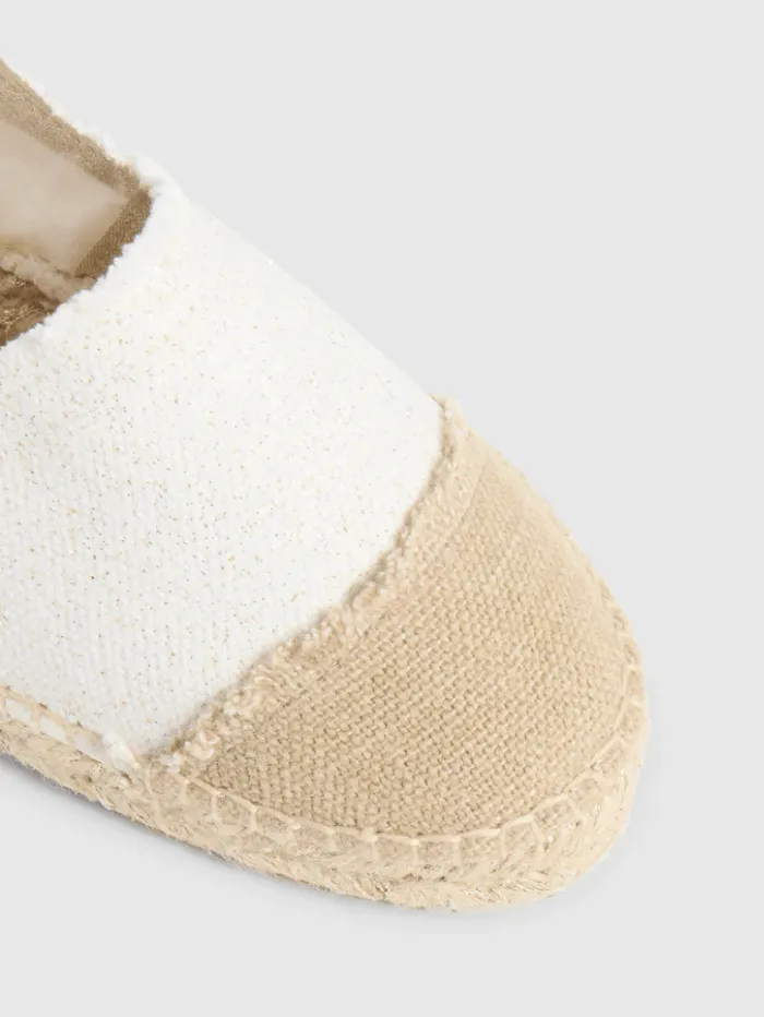 Castaner KAMPALA Espadrilles In White And Gold 022718 4078