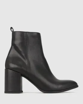 CHIA Vegan Point Toe Block Heel Boots