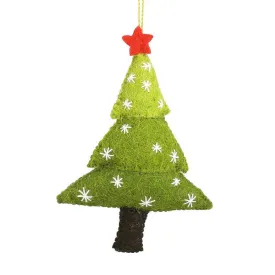 Christmas Tree with Stars Hanging Ornament by Fiona Walker England