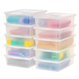 Clear Storage Box - 28 QT, 10 Pack