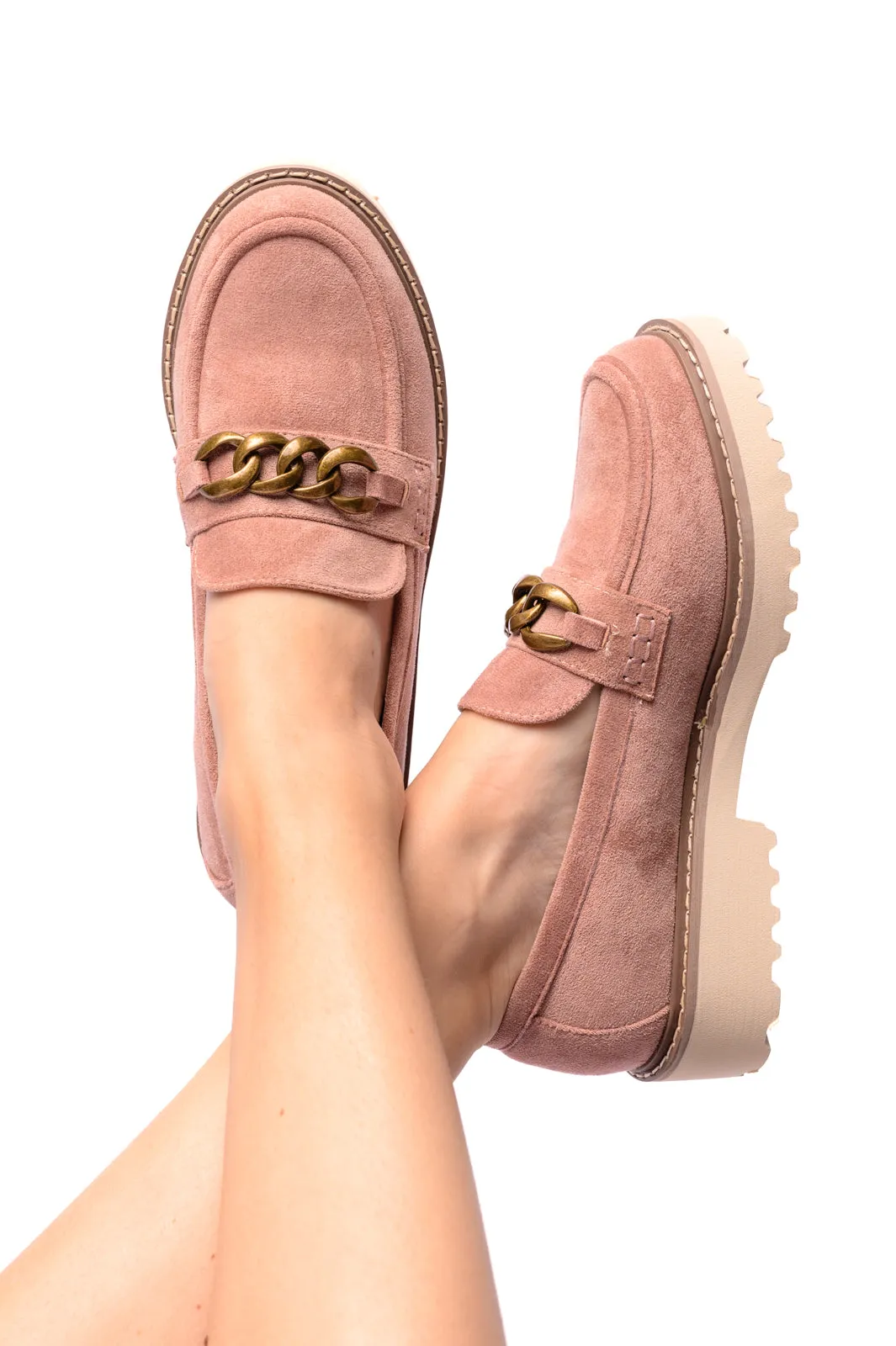 Corkys Footwear - Literally Loafers in Blush Faux Suede