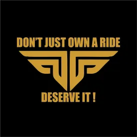 Deserve It Quote Bikes Sticker for Bullet Sides Battery Box Classic Standard Mudguard Decal