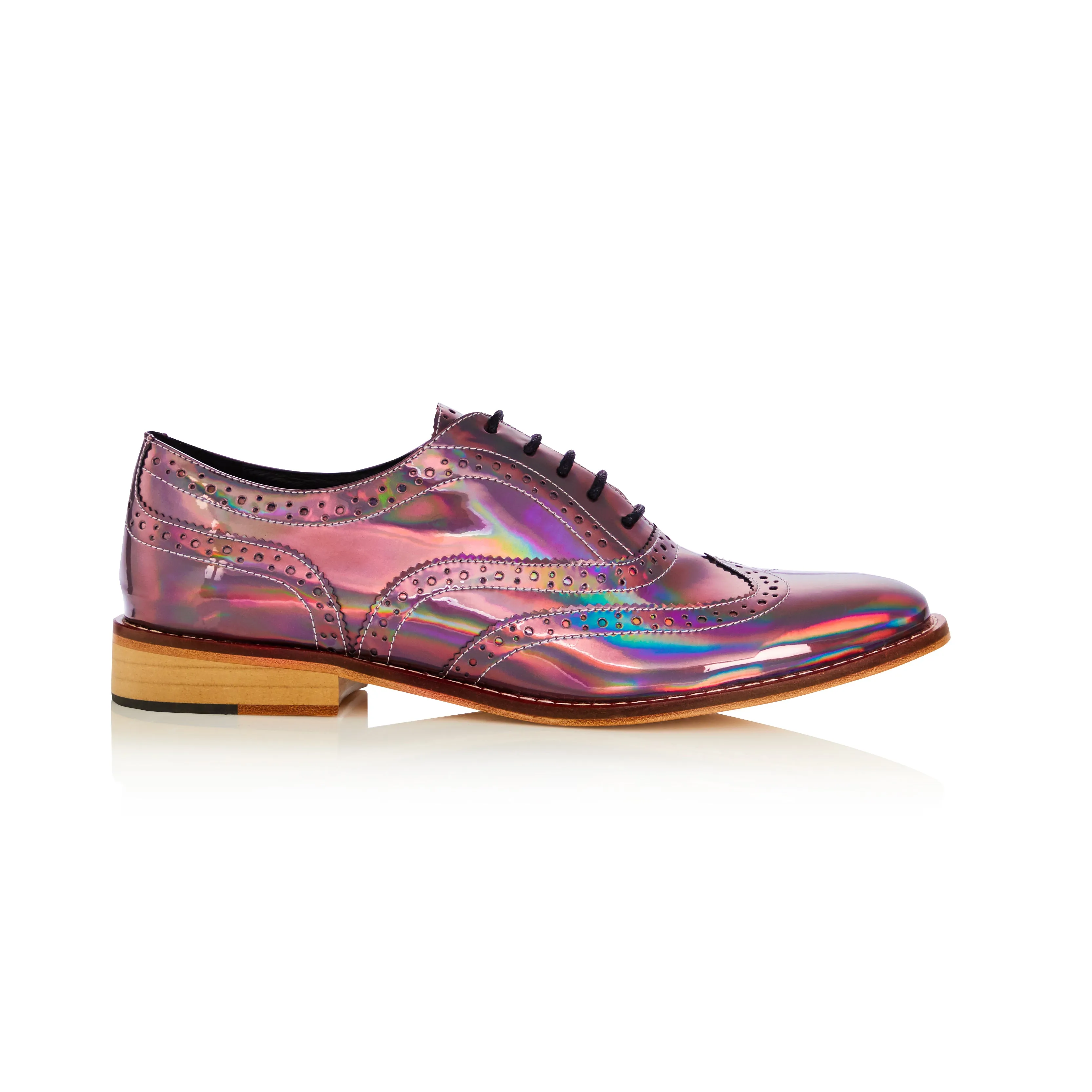 Holographic Iridescent Brogues