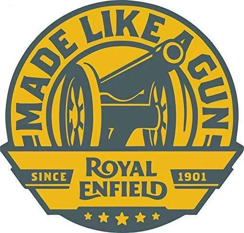 Made Like Gun Royal Enfield Sticker Tank Side Battery Cover