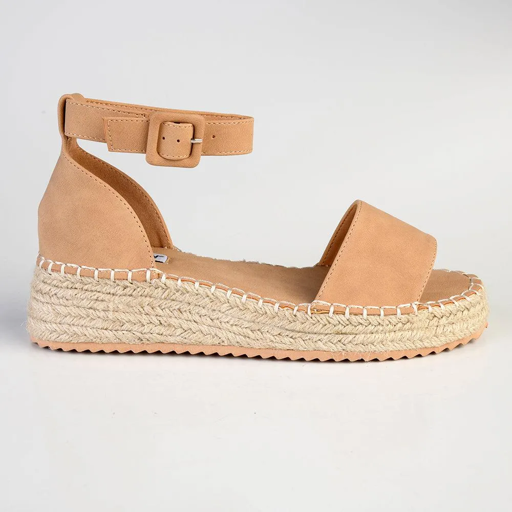 Madison Carina Closed Back Espadrille Sandals - Nude