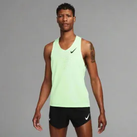 Mens Dri-FIT ADV AeroSwift Running Singlet - Vapor Green/Black