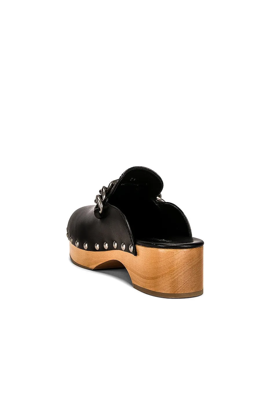 Miu Miu Logo Chain Clogs mules, nero