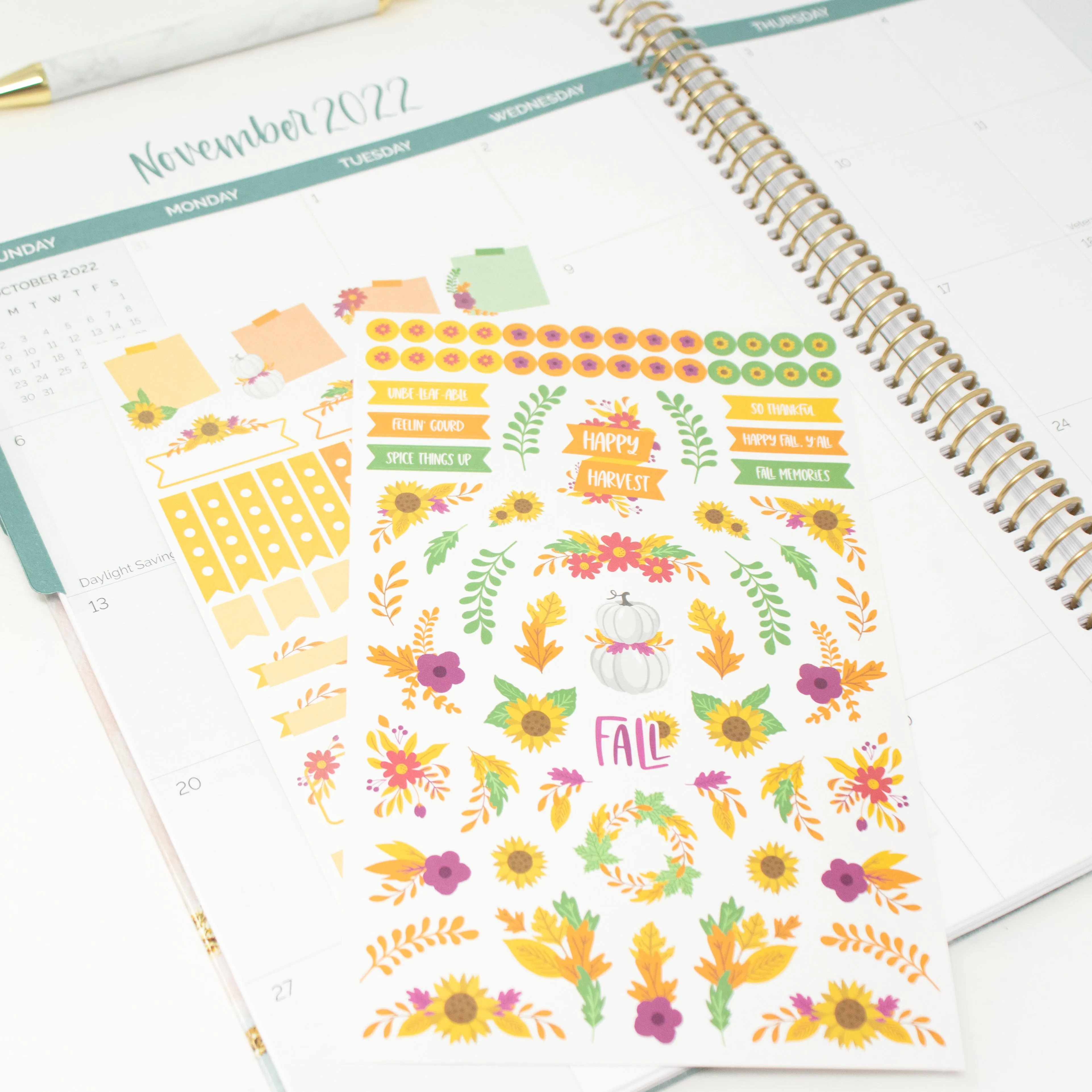 Planner Sticker Pack, Decorative Florals