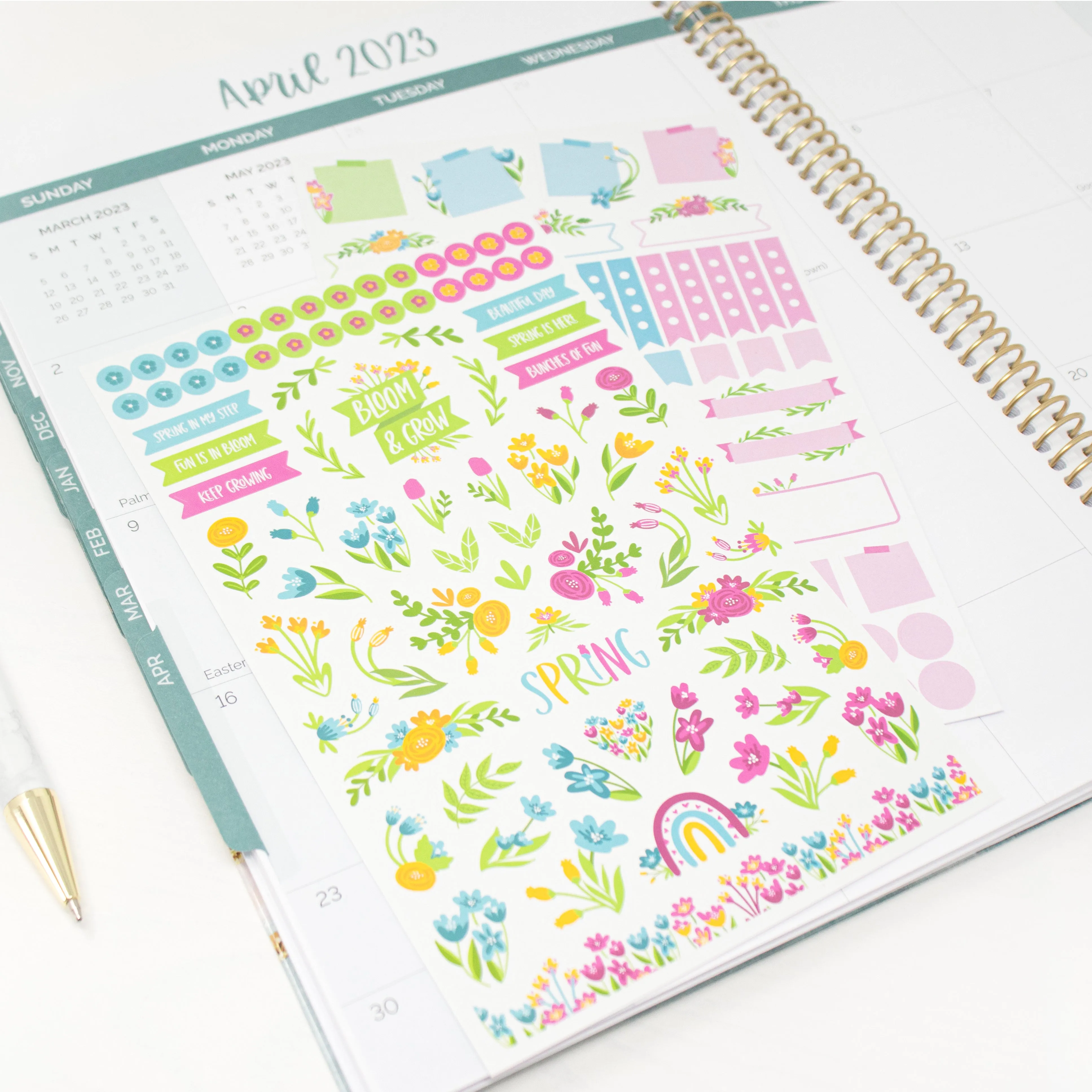 Planner Sticker Pack, Decorative Florals