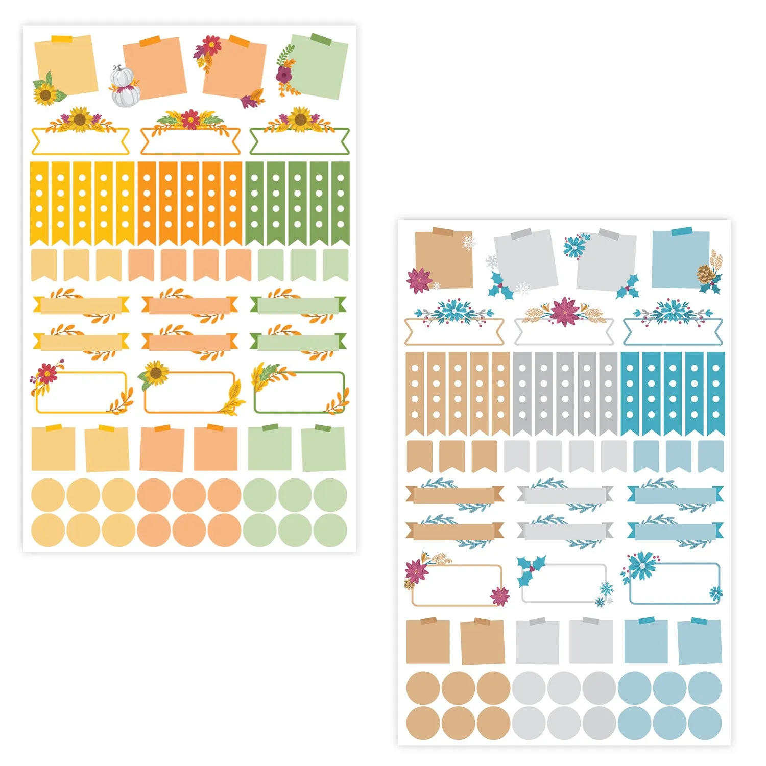 Planner Sticker Pack, Decorative Florals