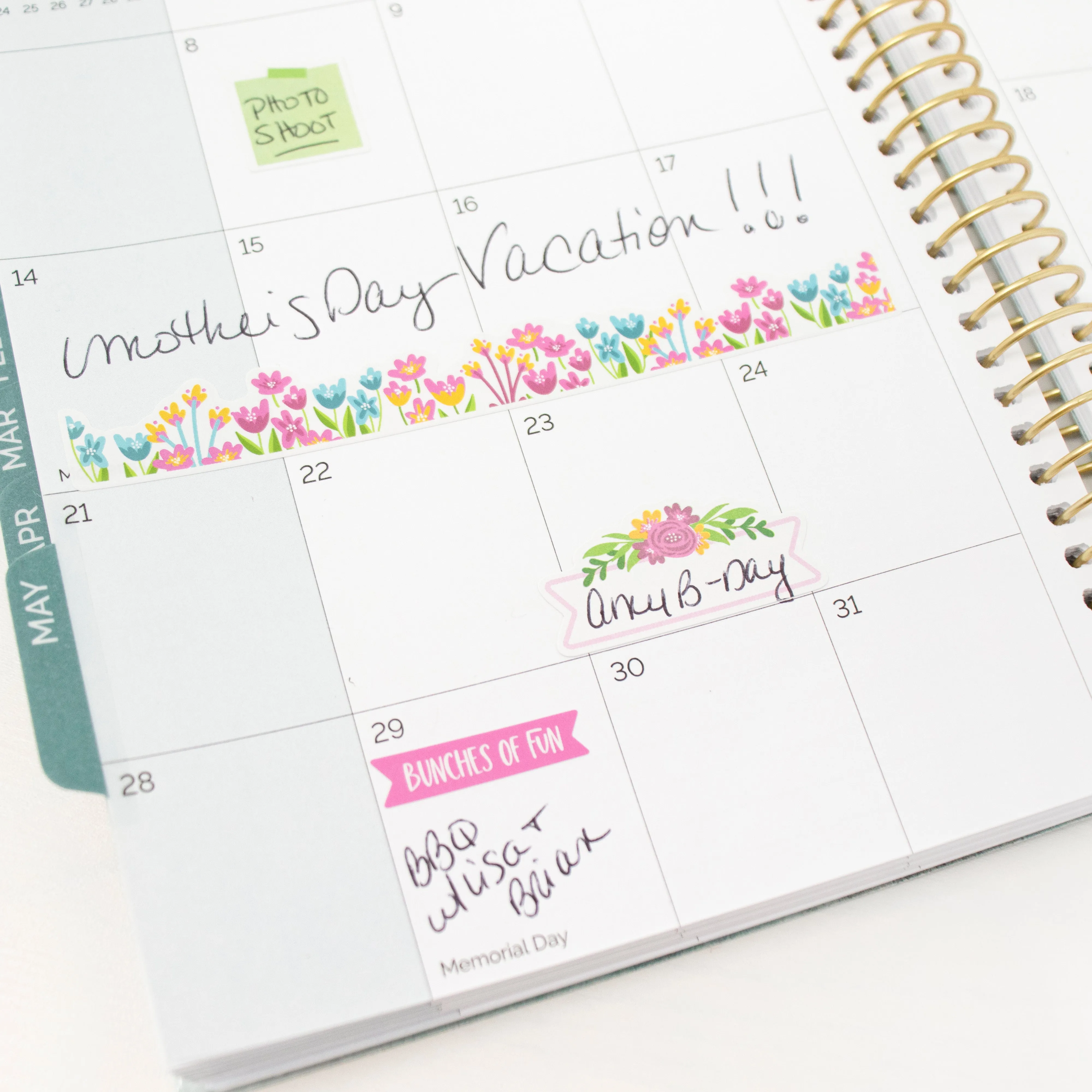 Planner Sticker Pack, Decorative Florals