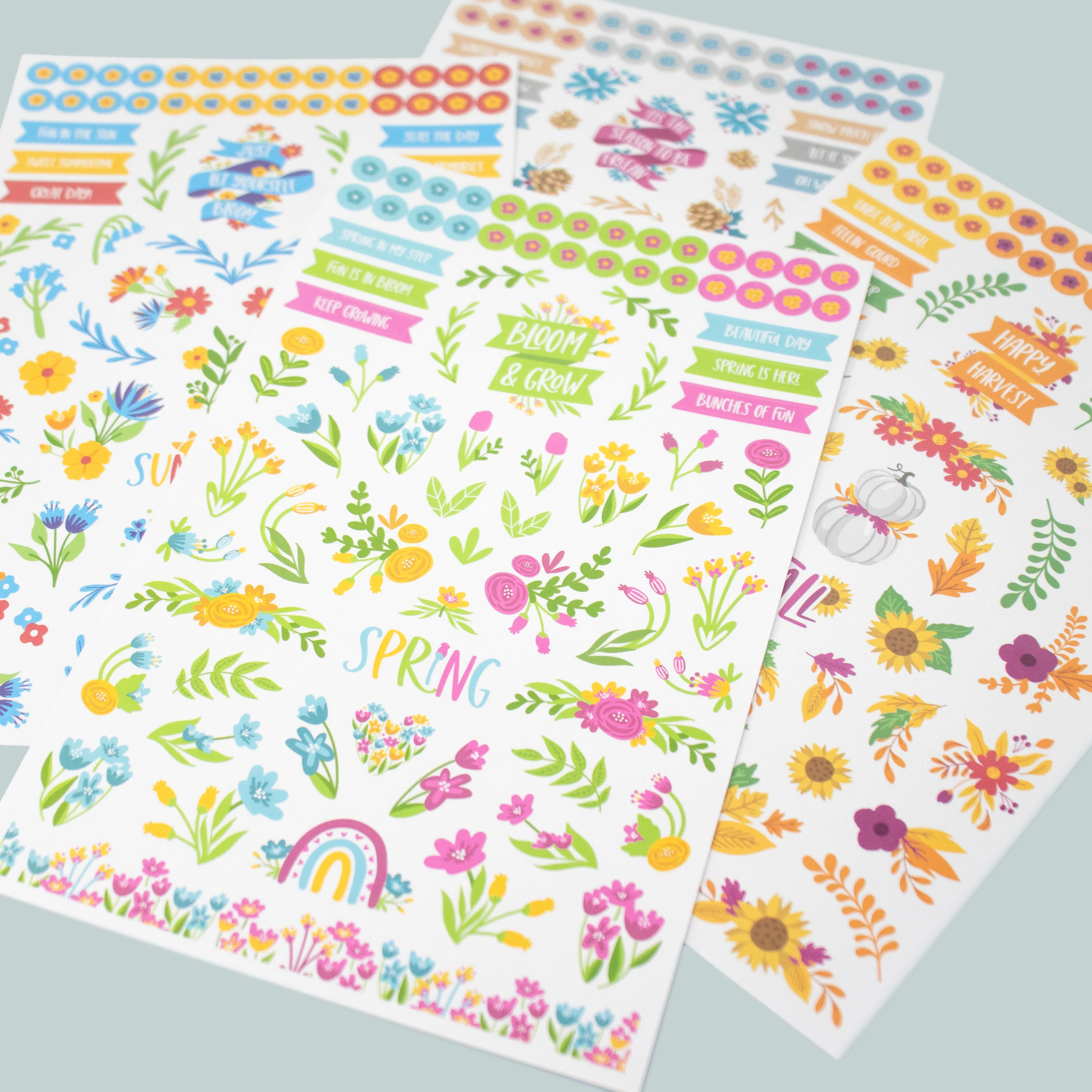 Planner Sticker Pack, Decorative Florals