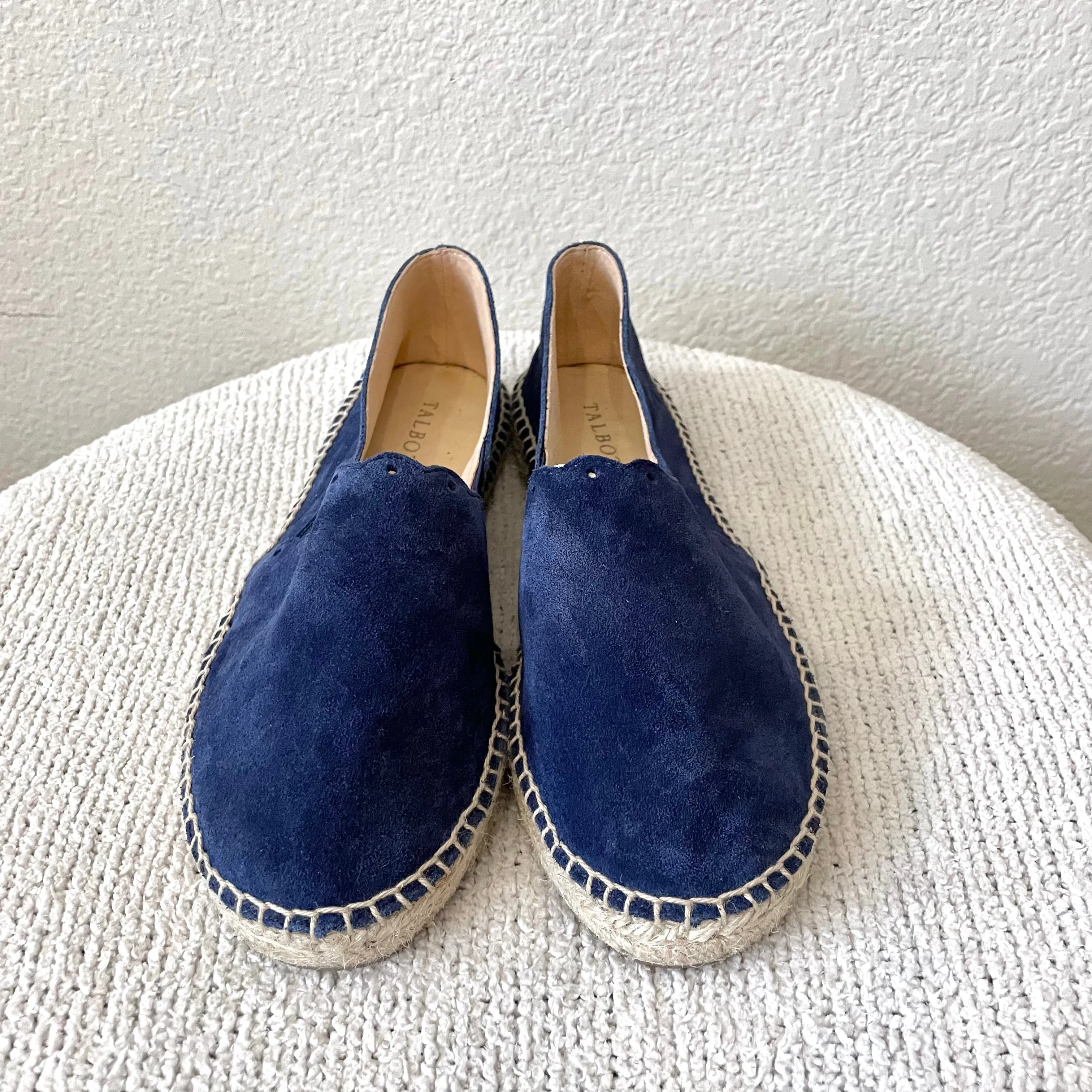 Scalloped Suede Espadrilles