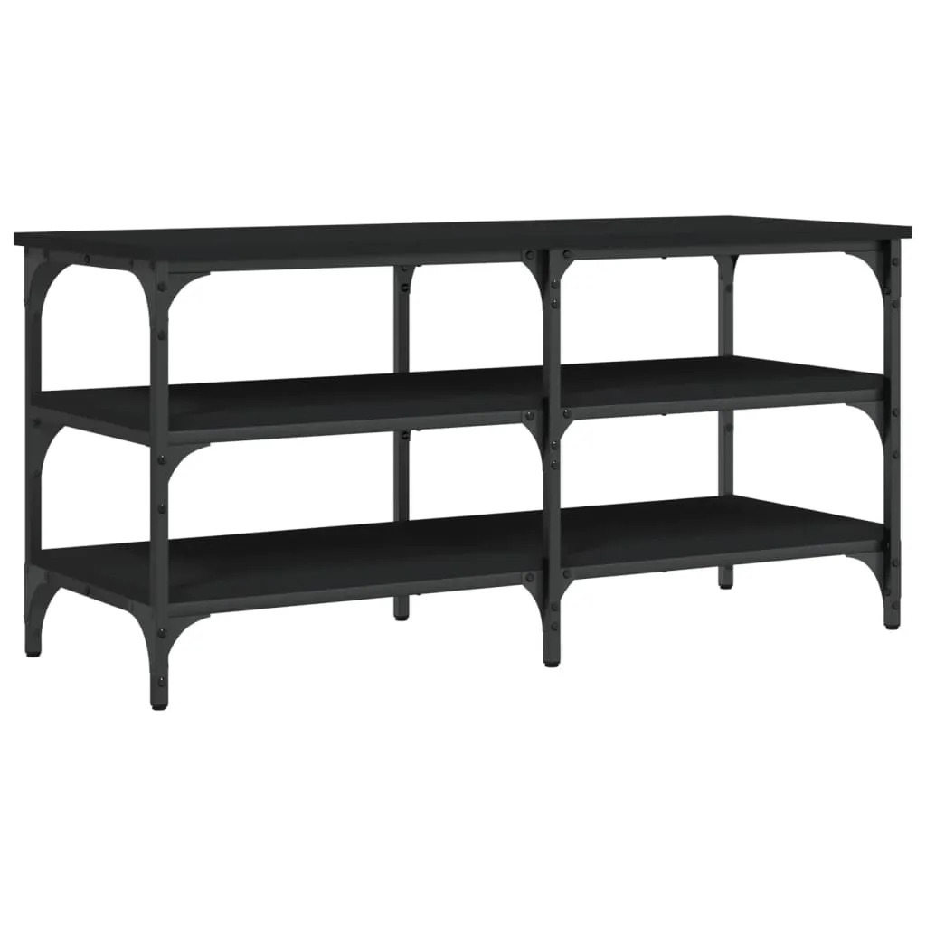 Shoe Bench Black 100x38.5x49 cm Engineered Wood