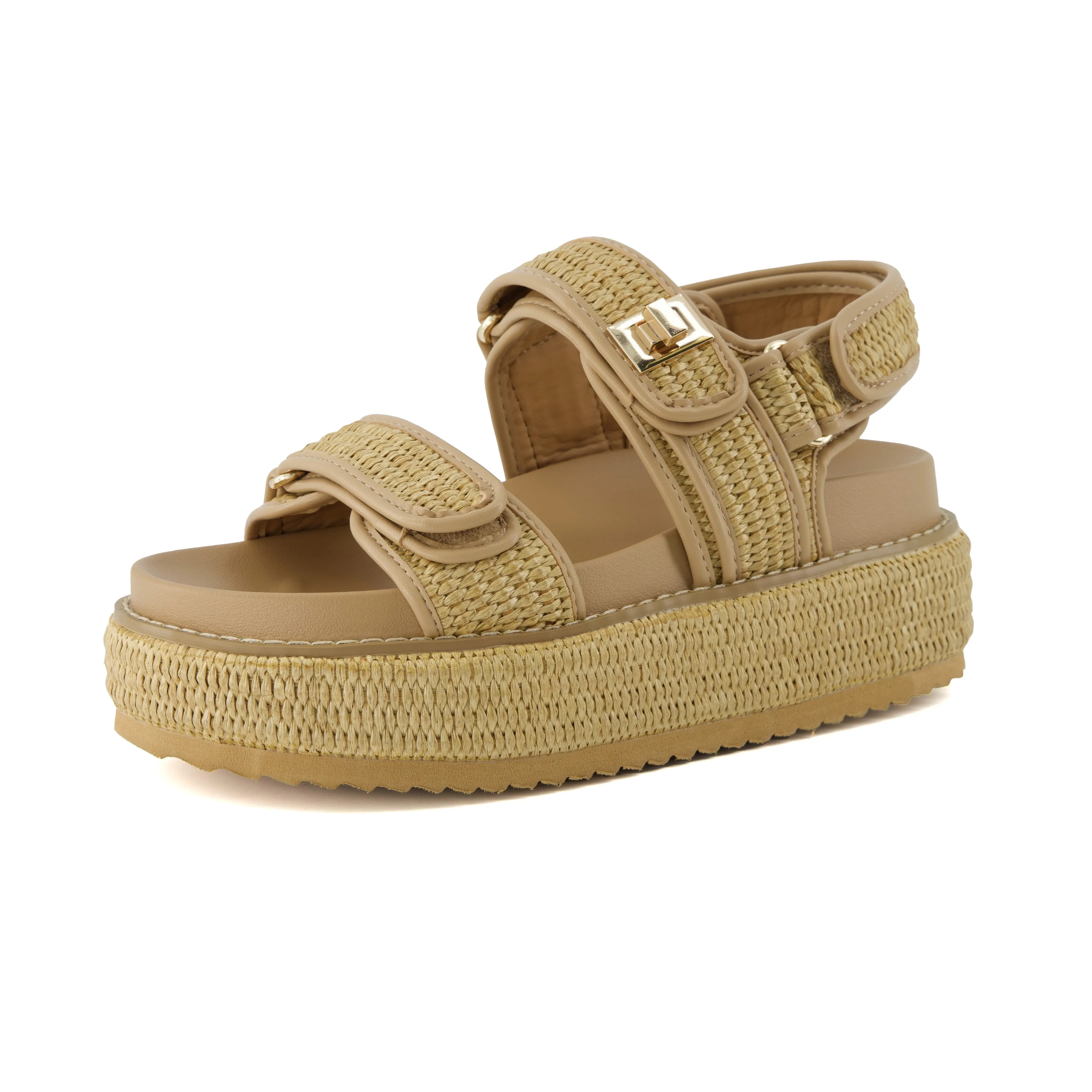 Shore Raffia Platform Sandal