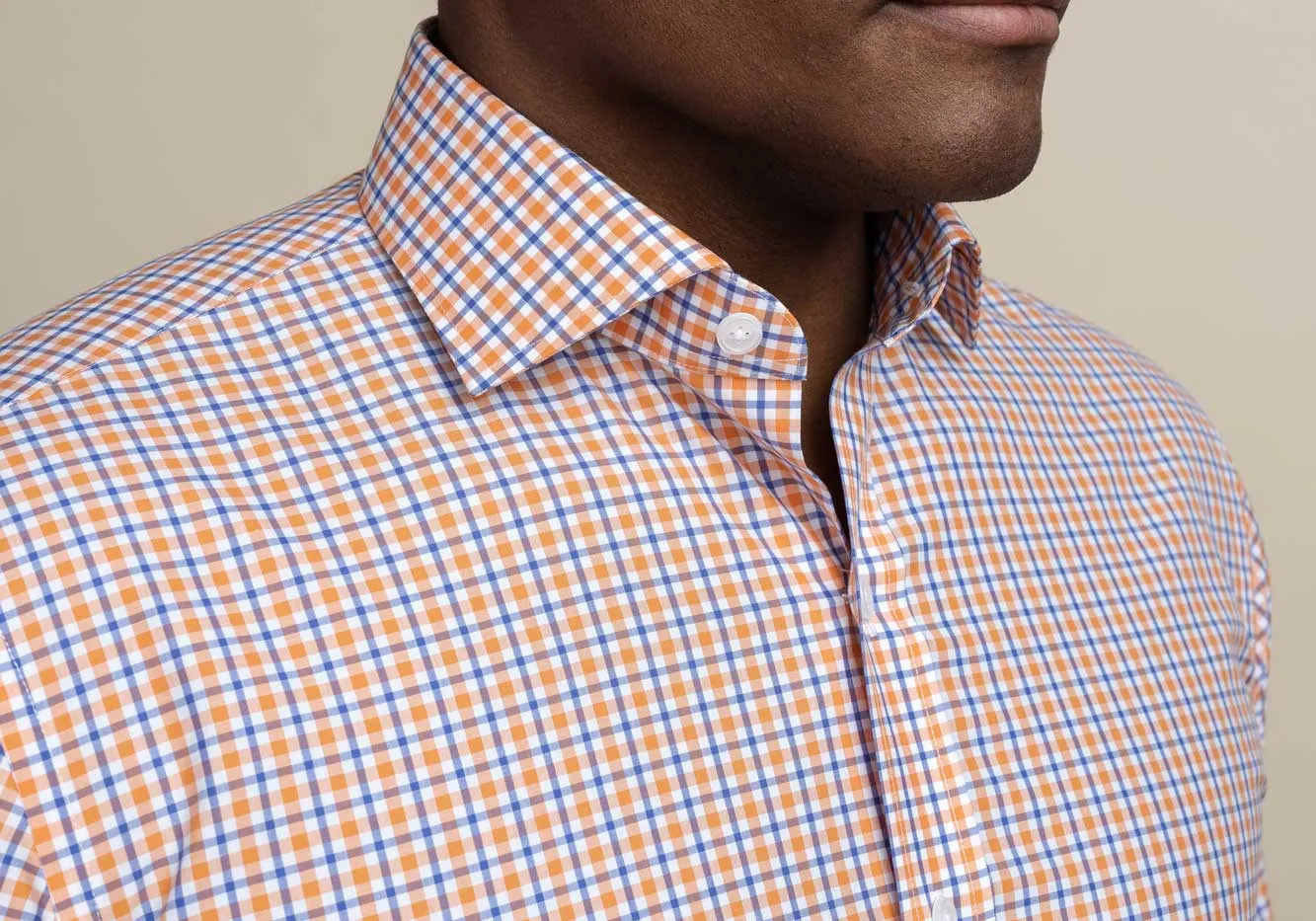 The Orange Thaler Check Custom Shirt