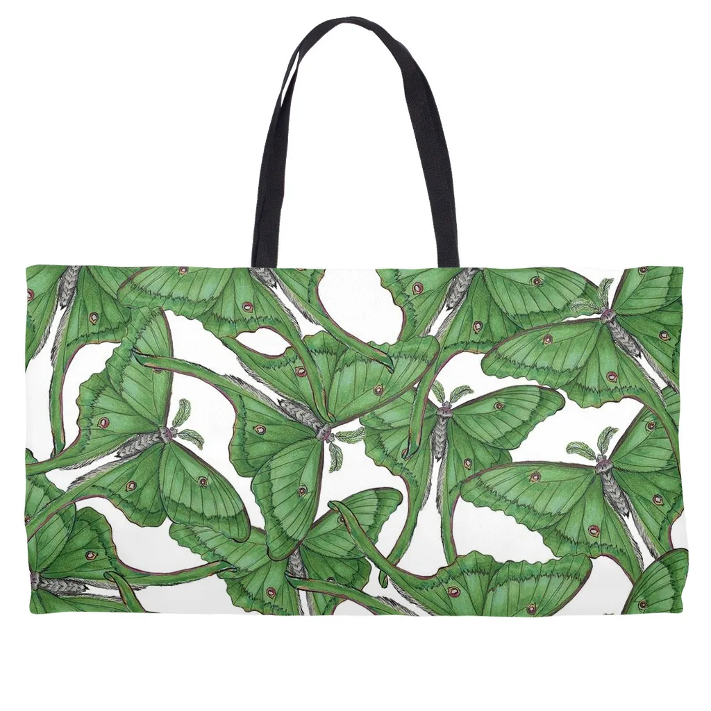 Weekend Tote (Cotton webbing or rope handle)  Luna moth  1