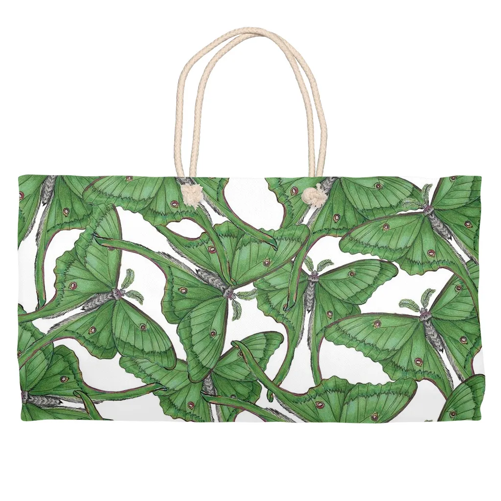 Weekend Tote (Cotton webbing or rope handle)  Luna moth  1