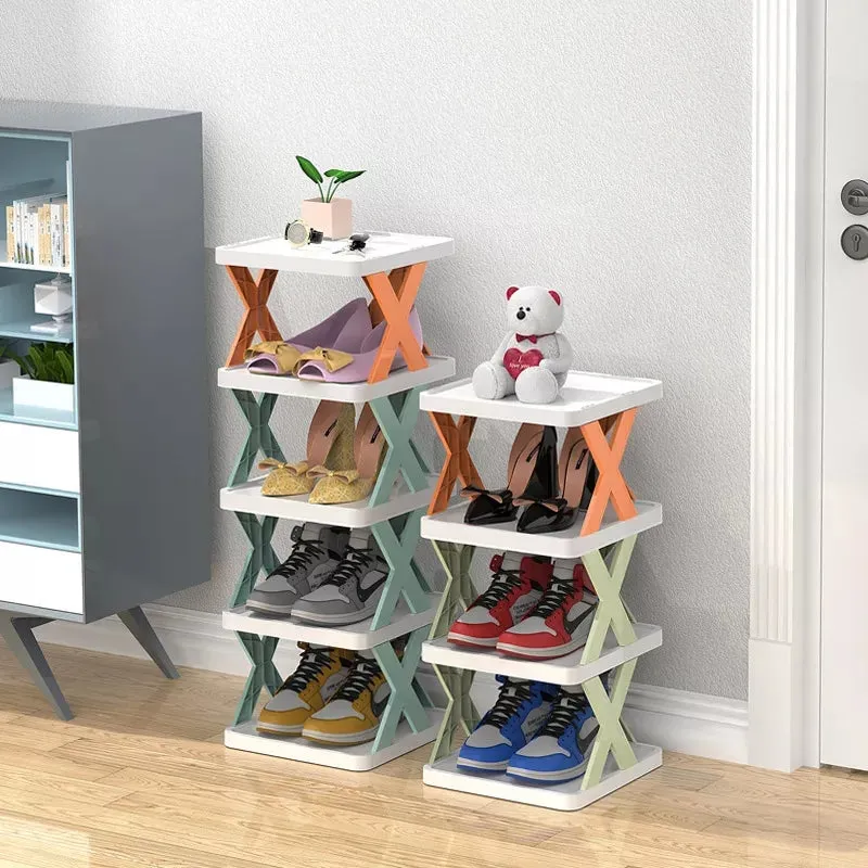 X-SHAPED ZIGZAG SHOE RACK